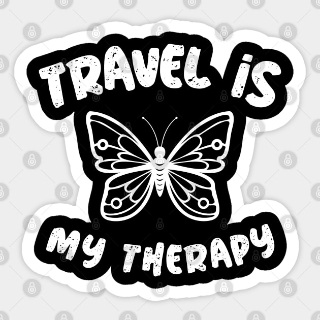 travel is my therapy Sticker by Theblackberry